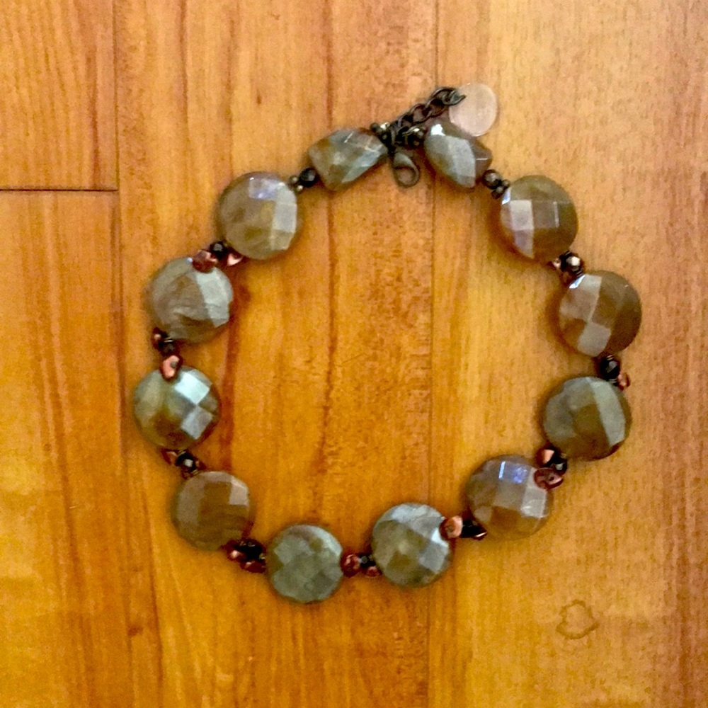 Brown beaded statement necklace